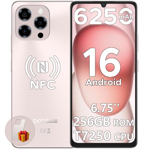 DOOGEE Note 58 Pro Mobile Phones, Newest Android 16 Smartphone, 6250mAh& 32(8+24) GB+256GB/2TB, 6.75 HD+ 90Hz Display, 4G Dual SIM Free Unlocked Phones, Widevine L1, Fingerprint/Face ID/OTG/GPS/NFC