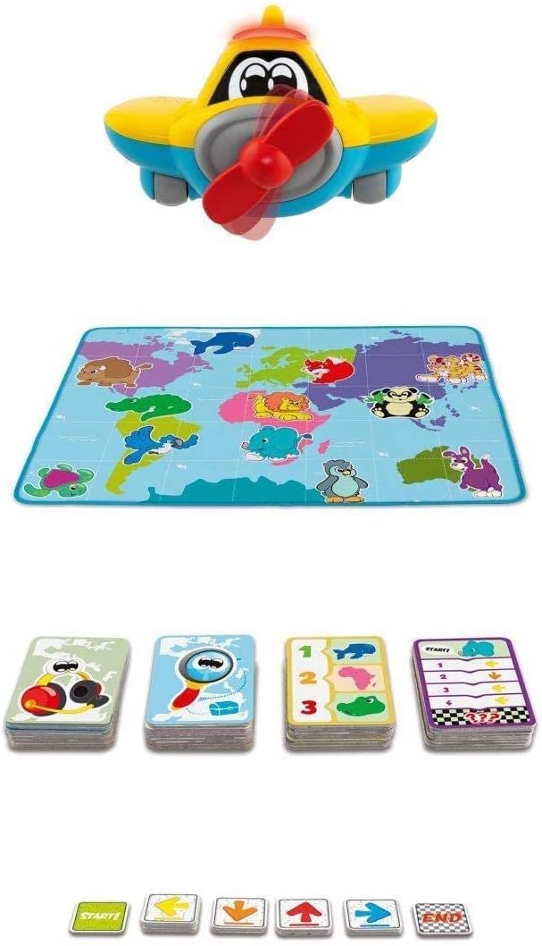 Chicco Cody Avión de Aventuras, Juego Educativo Edu4You con Alfombra de Juego Aprende a Programar y Codificar con una Alfombra Infantil de Gran Tamaño 110 x 80 cm Juguete para Niños de 2 a 6 Años