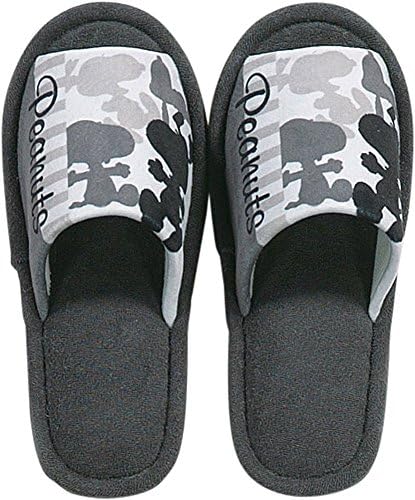 Senko Peanuts Snoopy Slipper House Shoes Size About 7.5 Silhouette Gray