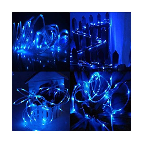 Iwinna Solar Lichterkette Aussen, 100 LEDs 39ft/12M Lichterkette Außen Wasserdicht KupferDraht 8 Modus Solarlichterkette… – Bild 5