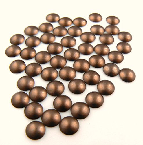 BORCHIE CUPOLA 6mm 50pz Marrone satinato opaco