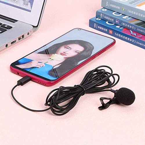 Image of Lapras 𝟭𝟱 𝗬𝗲𝗮𝗿𝘀 𝗪𝗮𝗿𝗿𝗮𝗻𝘁𝘆 USB Type-C Lavalier Mic for Smartphones & Tablets - Clip-On Mic with Omnidirectional Pickup, Noise Cancelling, Crystal-Clear Sound for Video, Streaming.
