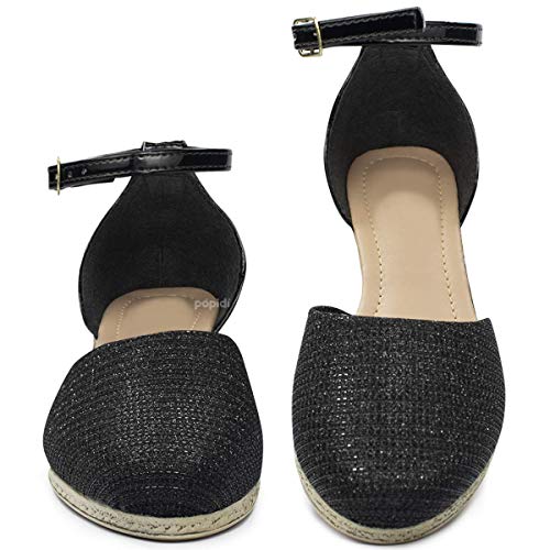 Sandália Anabela Infantil Salto Menina 30 (32, Negro)