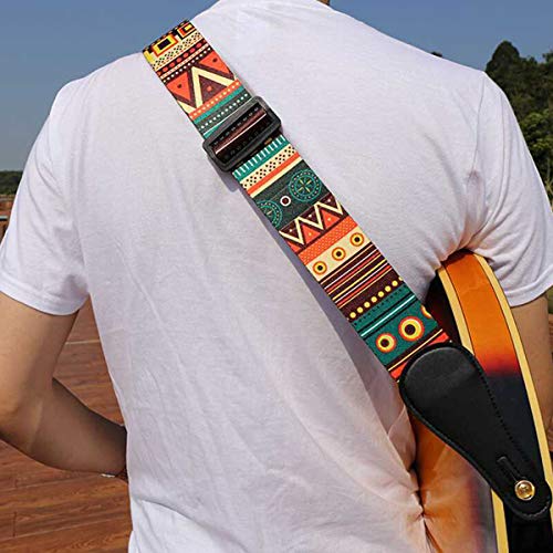 Sangle de guitare, support de ceinture de guitare avec des extrémités en cuir pour Jacquard de guitare électrique… - Les Beatles, Paul McCartney, John Lennon, RIngo Starr, George Harrison Sangle de guitare, support de ceinture de guitare avec des extrémités en cuir pour Jacquard de guitare électrique… – Image 3