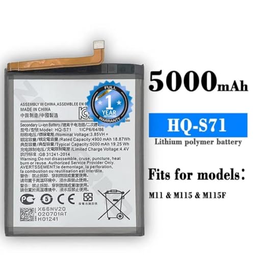 Image of Original HQ-S71 Battery for Samsung Galaxy M11 SM-M115FZKEINS / M115F Battery with 1 Year Warranty***** (R5)
