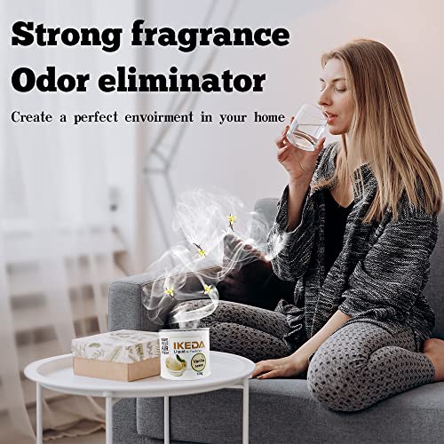 Ikeda Scents Car Air Freshener: Odor Eliminator | Interior Deodorizer | Car Refreshener | Vanilla Scents | Strong Fragrance | Smoke Smell Remover | For Auto Home | 120G | 1 Pack #TOP4
