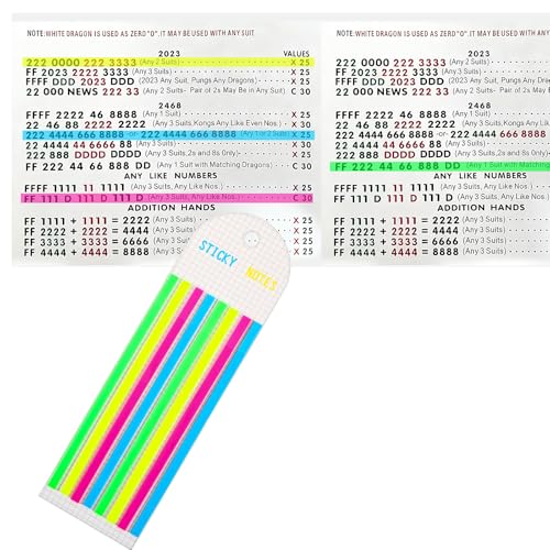 640 Pcs Mahjong Line Finder Notes, para jugadores y estrategia miniatura 4