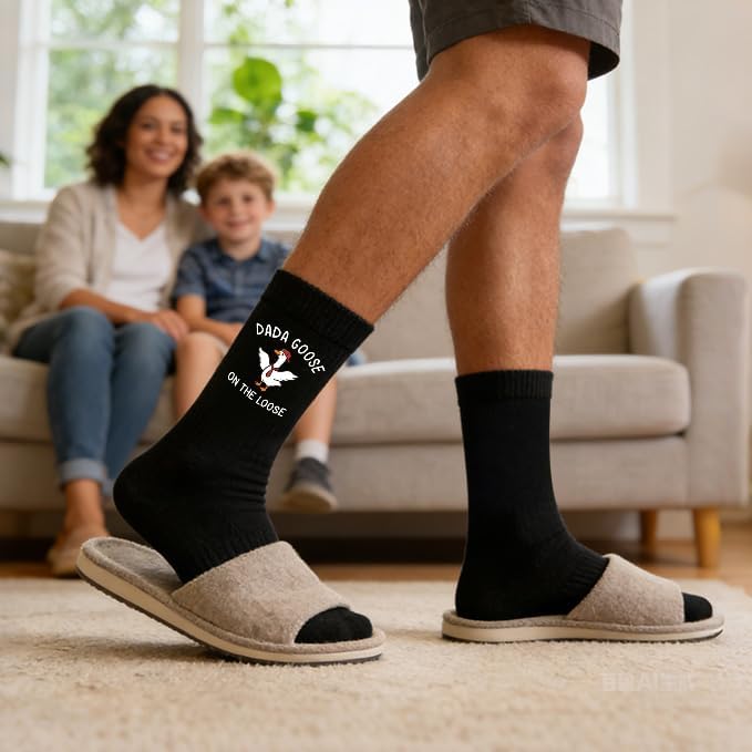 Funny Father Dad Socks, Crew Socks for Men, Fathers Days Gifts Birthday Gifts for Men