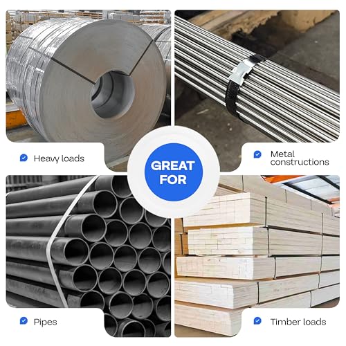 Image of IDL Packaging 1 /2 inch Open (Snap-On) Seals for Steel Strapping, Pack of 250 - USA-Made Sturdy Metal Clips for Securing Heavy Packaging and Pallet Banding - Superior Holding Power for Steel Banding Jobs