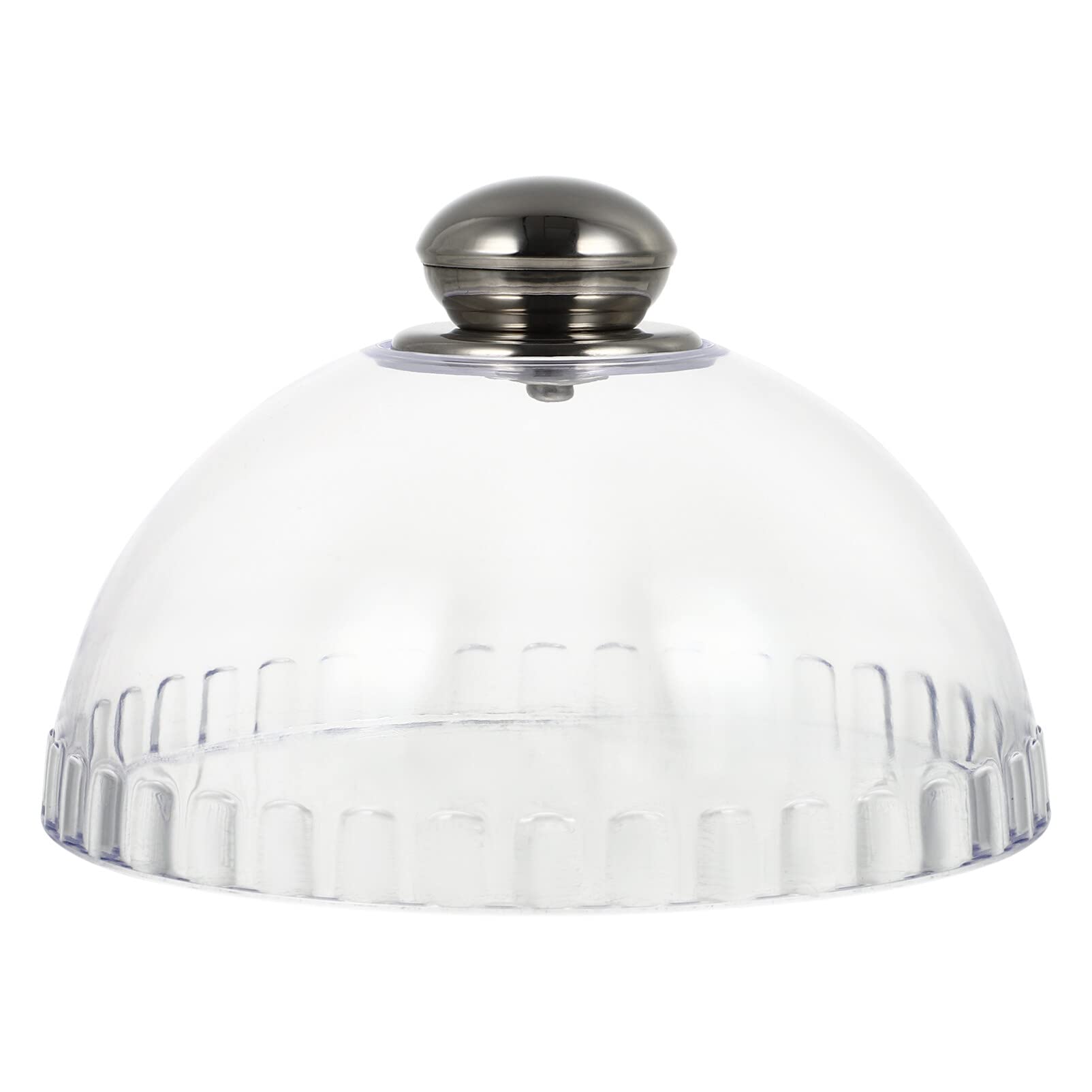 Healvian Pink Decor Glass Cake Dome Round Cover Clear Dessert Cheese Cloche Dome Cake Display Cover Food Protective Platter Cover for Home Baking Food Display 16X16CM Plastic Tray