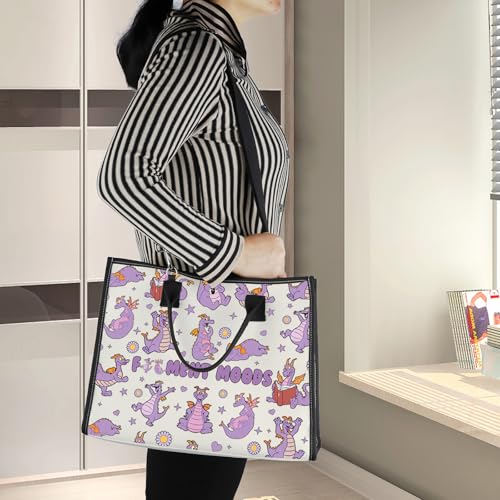 Bolsa Tote Dragon Morado Lona miniatura 6