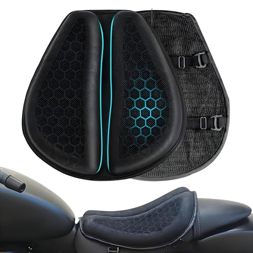 Image of DR. FITZY 3D Honeycomb Silicone Bike Seat Cushion Cover, Shock Absorbing Riding Motorcycle Seat Cushion for Bikes, All Weather Coccyx Gel Seats for Bikes, All Bike Accessories for Long Ride