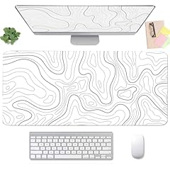 White Topographic Contour