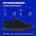 Kizik Irvine Comfortable Breathable Stretch Slip On Sneakers- Easy Slip-Ons | Casual Shoes for Men, Women and Elderly | Stylish, Convenient and Orthopedic Shoes for Everyday-Black/Black Wide M10.5/W12