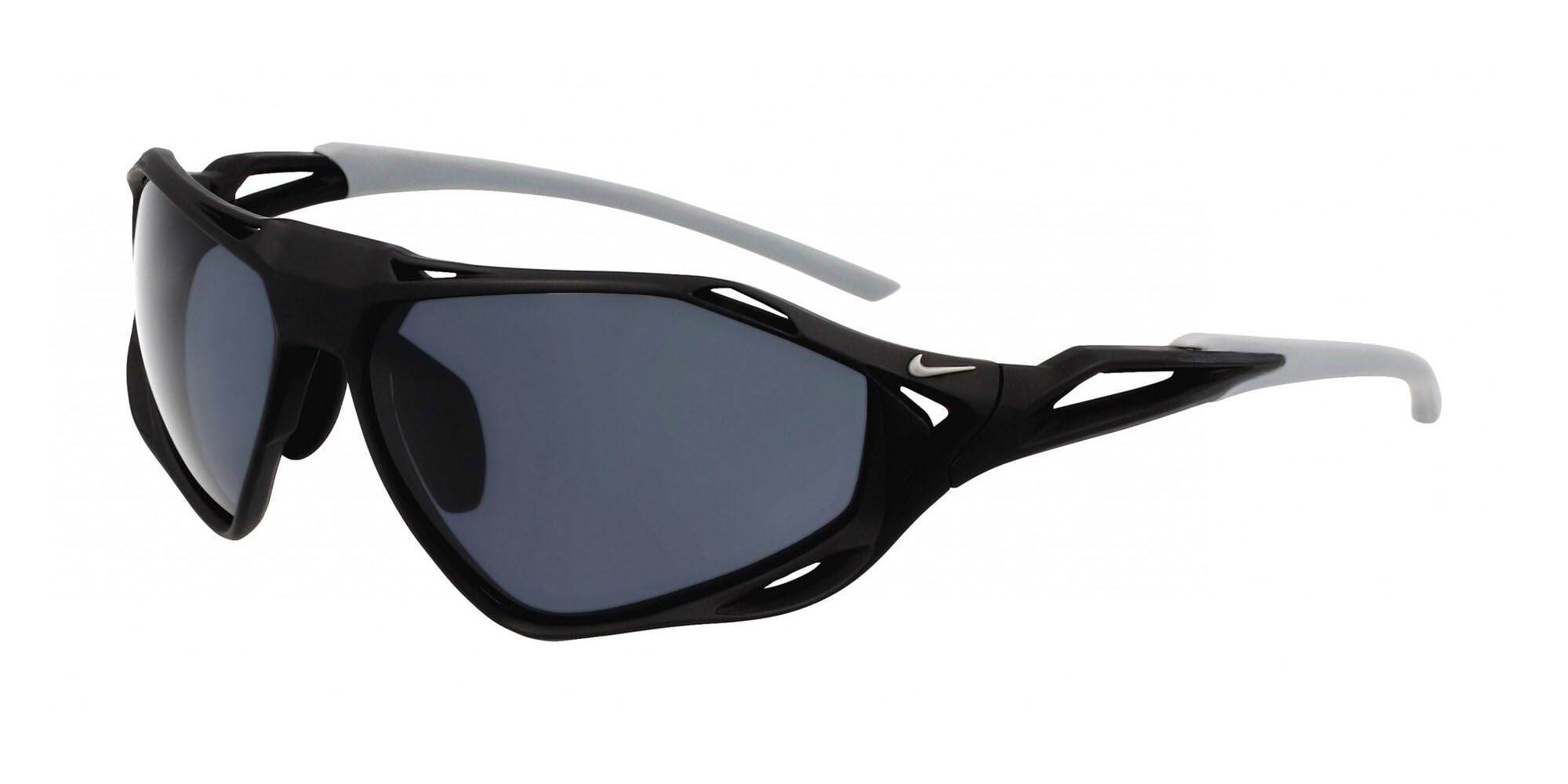 NIKE Sunglasses ZEUS RISE N IU4708X - Lightweight semi-rimless, 63mm Lens, MATTE BLACK/GREY/Eye siz
