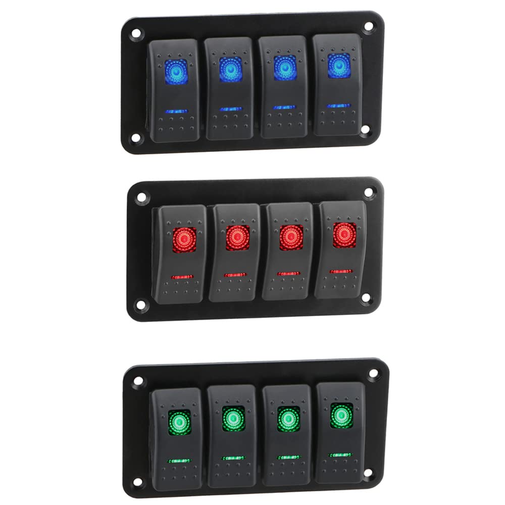 Universal Switch Panel With Voltmeter And IP65 Rating 6 Gang Aluminum ...