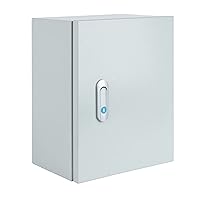 Vista 14 de Caja de conexiones eléctricas de acero, Caja de caja eléctrica para interiores y exteriores, Caja de metal resistente al agua y al polvo, Montada