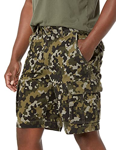 Image of Amazon Essentials Men's 10 inch Classic-Fit Cotton Twill Cargo Shorts with Multiple Pockets, Zip Fly, Button Waist (Available in Big & Tall)