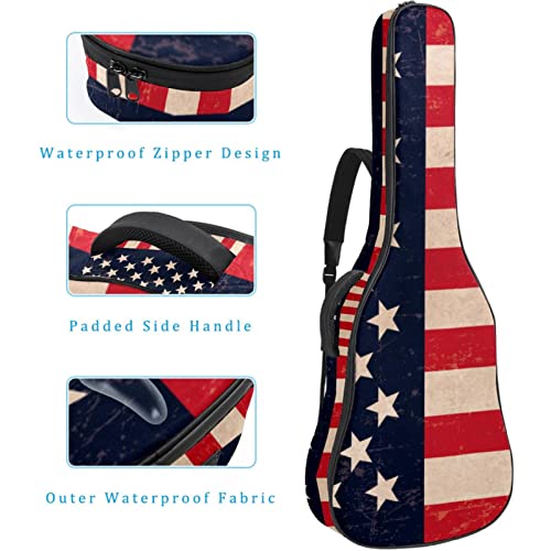 Statue de la Liberté New York Étui de guitare rembourré Sac à dos de protection pour guitare classique acoustique… - Les Beatles, Paul McCartney, John Lennon, RIngo Starr, George Harrison Statue de la Liberté New York Étui de guitare rembourré Sac à dos de protection pour guitare classique acoustique… – Image 5