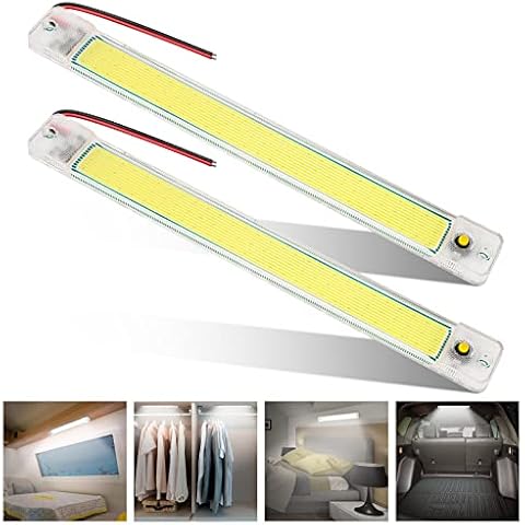 PAIRIER 2 x 48 COB Interior Lighting DC12V-24V Car Interior Light with On/Off Switch Used for Reading Lamp Staircase lights Desk Llight Skitchen Lights,Wardrobe Lights,Truck Lights Cover