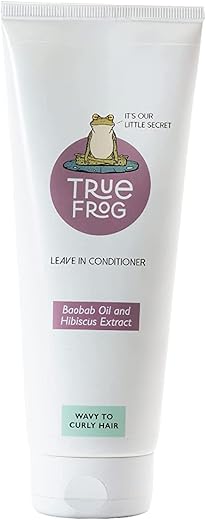 TRue FRoG Leave-in Conditioner for Curly, Wavy, Dry and Frizzy hair with Baobab oil and Hibiscus Extracts, Silicone free, Phthalate free & Paraben…