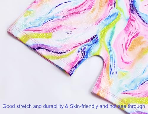 Image of Domusgo Gymnastics Leotards for Girls Sparkly One Piece Biketard Size 1-10Y