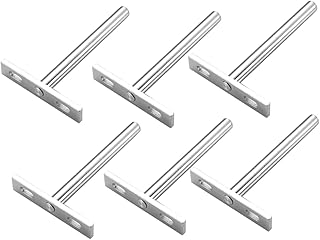 DOITOOL 6pcs 4 Wall Shelf Brackets Nail Rest Stand L Brackets for Shelves Partition Bracket Floating Shelf Bracket Concealed Plank Support Silver Board Partition Nails Wall Shelf