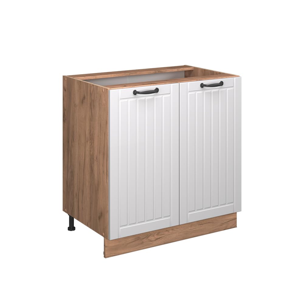 Vicco Kitchen base cabinet Fame-Line, White country house, 80 cm — image 1