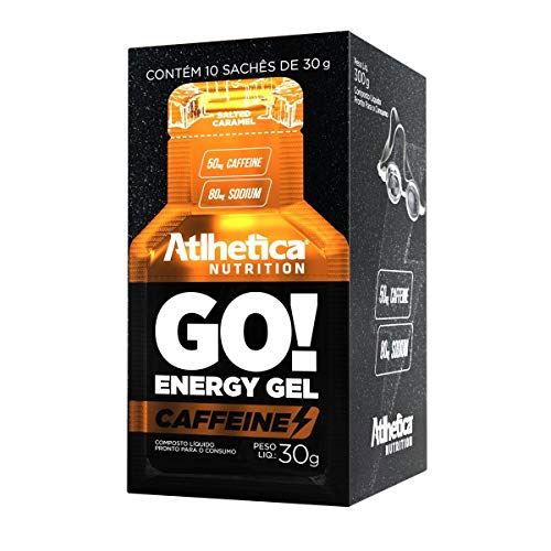 Go Energy Gel Caffeine - 10 Sachês 30G Caramelo Salgado - Atlhetica Nutrition, Atlhetica Nutrition