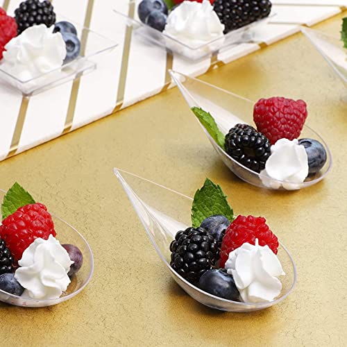 Juvale Mini Appetizer Plates And Tear Drop Spoons For Weddings (Clear, 72 Pieces) #TOP2