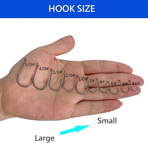 Miniatura 2 de AMHDV 200 unidspaquete de anzuelos de pesca circulares Super fuerte pulpo púa gancho de pesca para agua salada de agua dulce