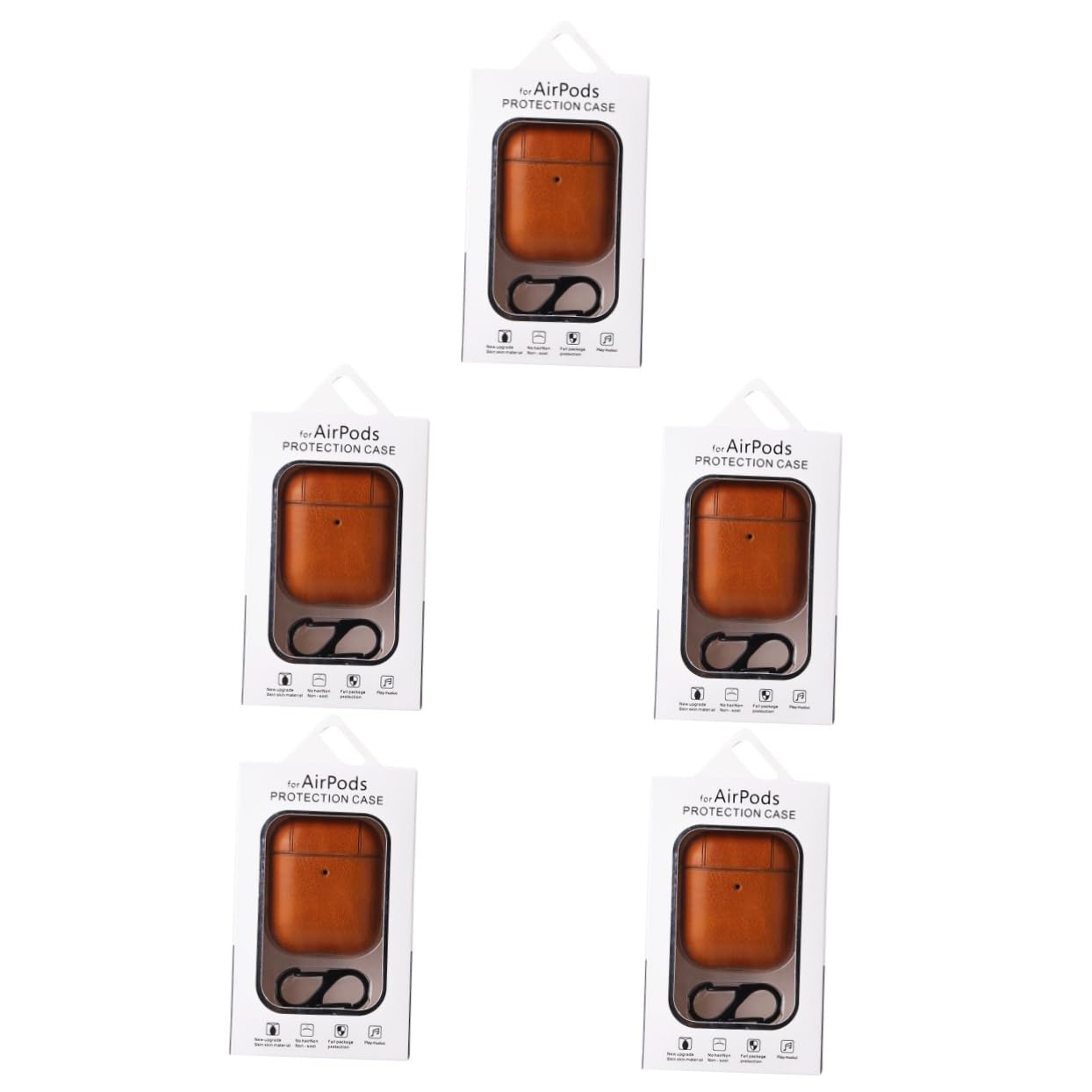 UKCOCO 5piezas Funda Protectora De Auriculares De PU Compatible Estuche Ligero y Resistente Golpes Diseño Moderno para Actividades Al Aire