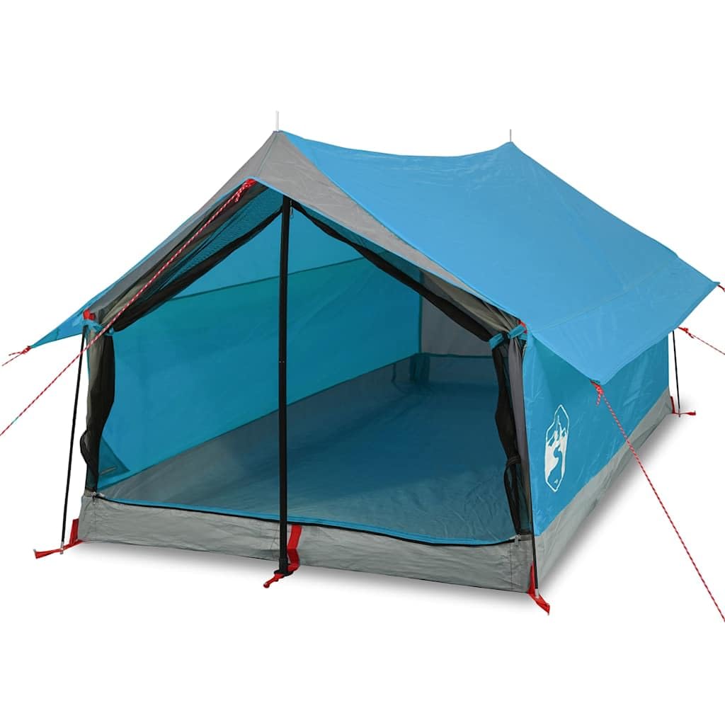 Campingzelt für 2 Personen, wasserdicht, grün, aus Polyester mit PU-Beschichtung, versiegelte Nähte und robuste Bodenplane, um den Innenraum trocken zu halten, Netzwände