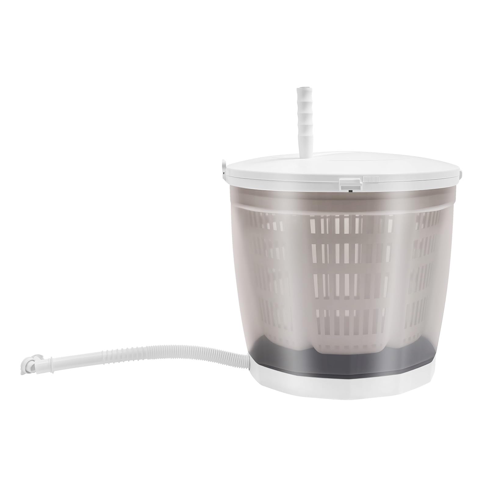 Centrifugador manual 2 en 1, hasta 2 kg, con tasa de deshidratación del 40-50%, 35 x 35 x 32 cm, de plástico con pies de ventosa, lavadora de viaje portátil para caravanas y apartamentos pequeños
