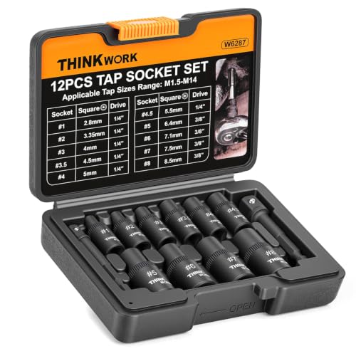 12-Piece Magnetic Tap Socket Set 1/4 & 3/8 Square Drive Tap Handle Tool