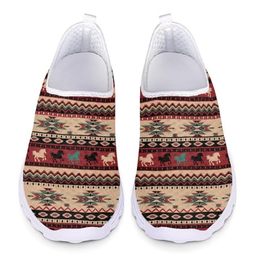 HUGS IDEA Women's Floral Mesh Slip on Shoes