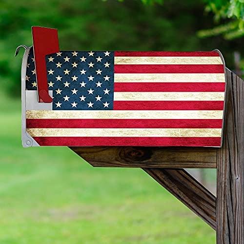 VWAQ American Flag Mailbox Covers Magnetic - Patriotic Decorative Magnets - MBM1
