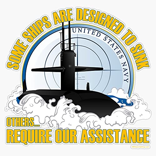 HOF Trading Designed to Sink - Generic Submarine Vinyl Sticker Waterproof Decal Laptop Wall Window Bumper Sticker 5