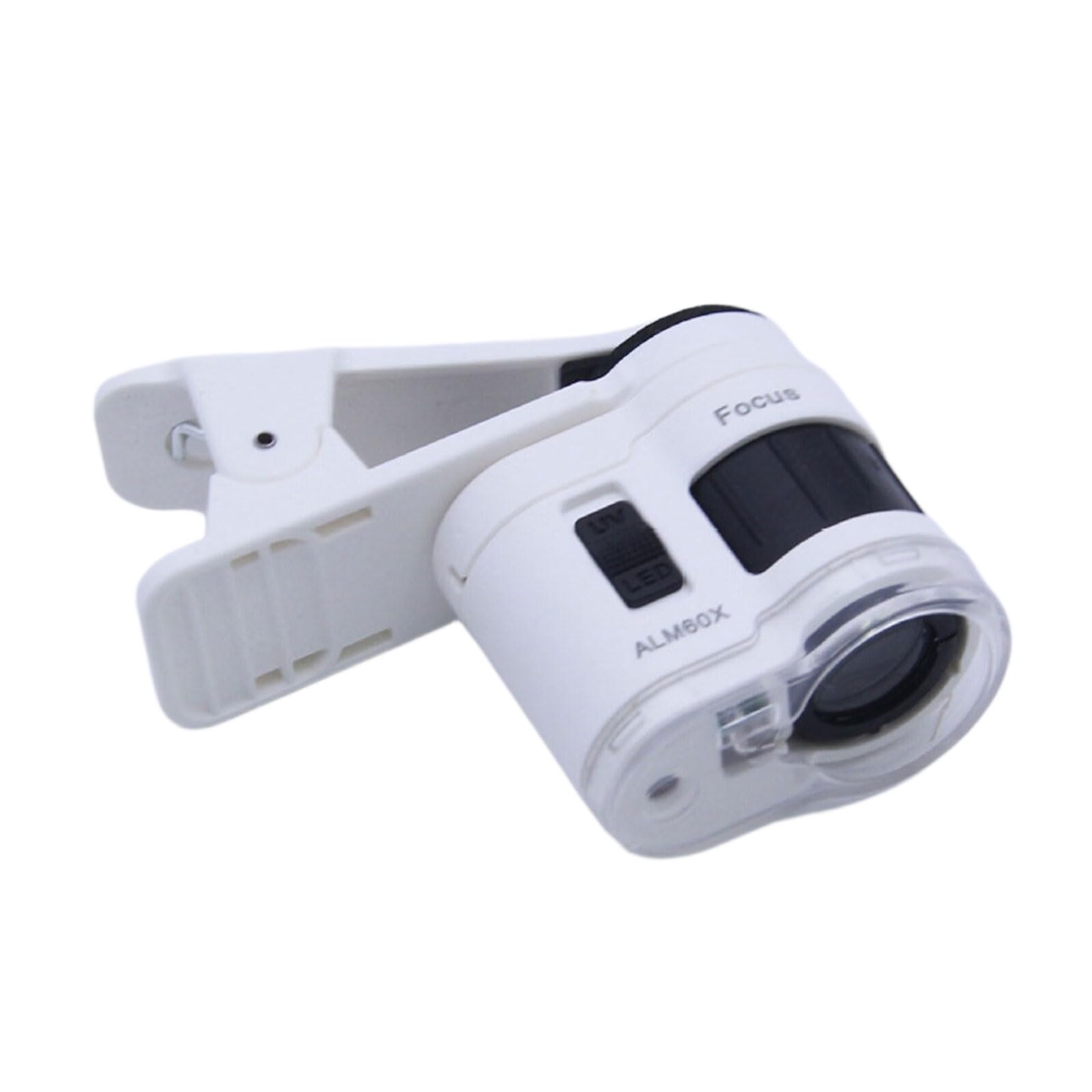 WEILWH 60X Magnifier With LED Light Pocket Microscope Handheld Magnifier Easy to Carry for Jewelry Stamps Coin Inspection