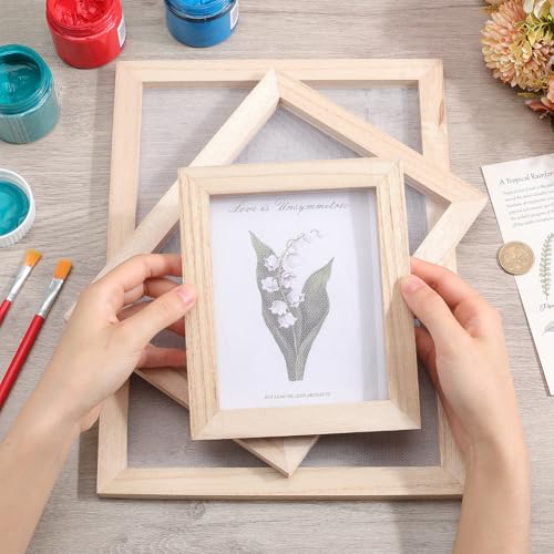 GORGECRAFT Tela de fabricação de papel de madeira de 3 tamanhos para fabricação de papel de madeira