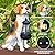 Solar Dog Statue Outdoor Decor - Beagle Dog Statue With Solar Lights for Patio, Lawn & Garden, Housewarming Gift