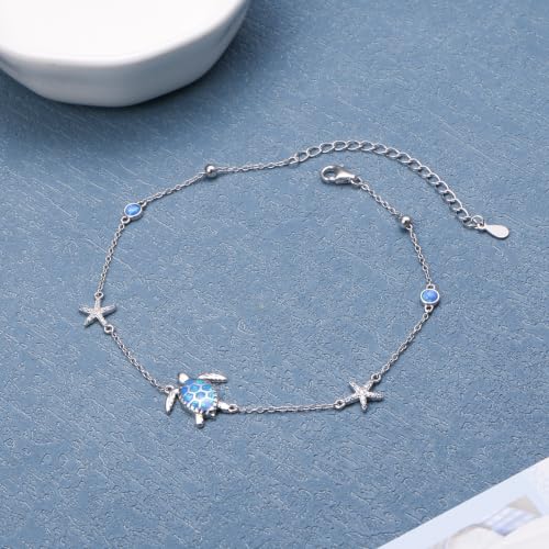 Image of S925 Sterling Silver Anklet for Women Adjustable Plus Foot Ankle Bracelet