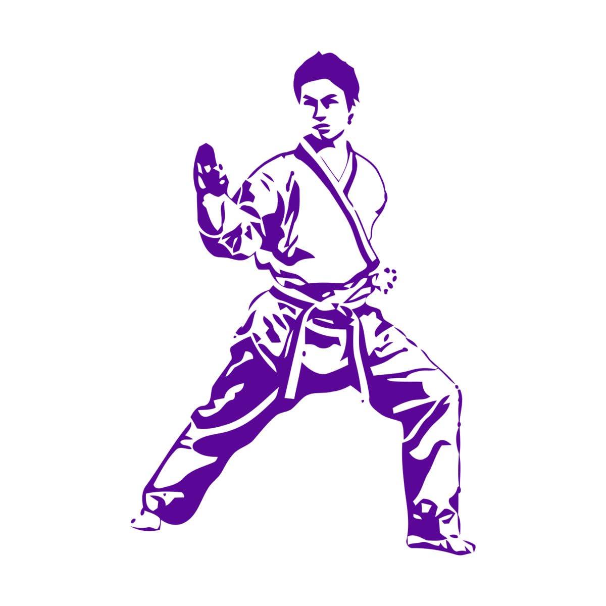 Martial Art Wall Decal Karate Wall Decor Warrior Decal Ninja Fighter Sticker Ninja Karate Wall Sticker Assassin Decal Vinyl Small - 29x42cm