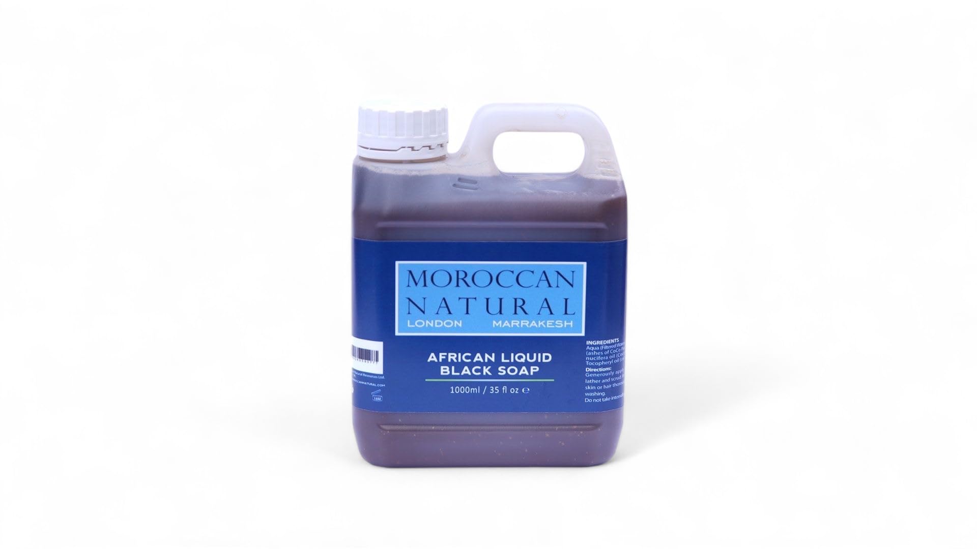 Moroccan Natural Liquid Black Soap - African Soap 1000ml, Moisturizes Skin, Body Cleanser, Unisex, 1 l (Pack of 1)