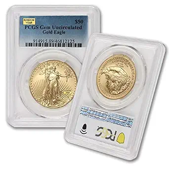 1986 - Present (Random Year) 1 oz American Gold Eagle Coin Gem Uncirculated (Type 1 or Type 2) PCGS