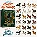 Horse Advent Calendar 2025 – Gallop Through December, Christmas Countdown Calendar with 24 Unique Horses Figurines, 2D Acrylic Horse Ornaments, Unique Holiday Gift For Horse Lovers (2Pcs)
