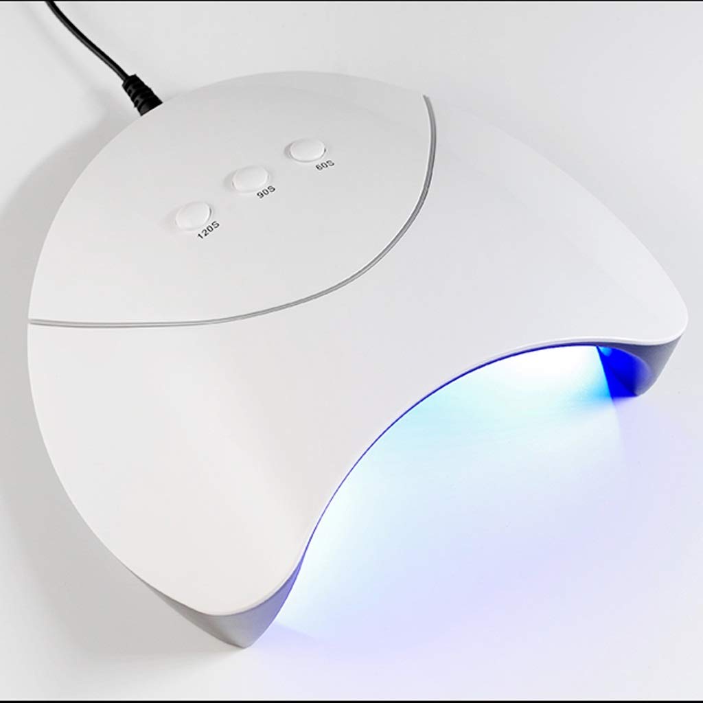 FAXIOAWA Macchina per fototerapia Bianca, Lampada per Unghie LED Gel da 36 W, essiccatori per Unghie per Gel e Lampada polimerizzante per Smalto Normale