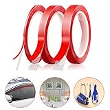 【Muy útil】 esta cinta especial diseñado para accesorios de coches es adhesiva y se puede pegar en la parte delantera, la parte trasera, en un tanque de acero inoxidable, en un pedal, en una manija exterior, en el arco de la rueda, en la lámpara de freno, etc. También se puede utilizar en casa para decoración con papel, tela, madera, espuma, vidrio, metal, plástico, espuma de poliestireno, etc.