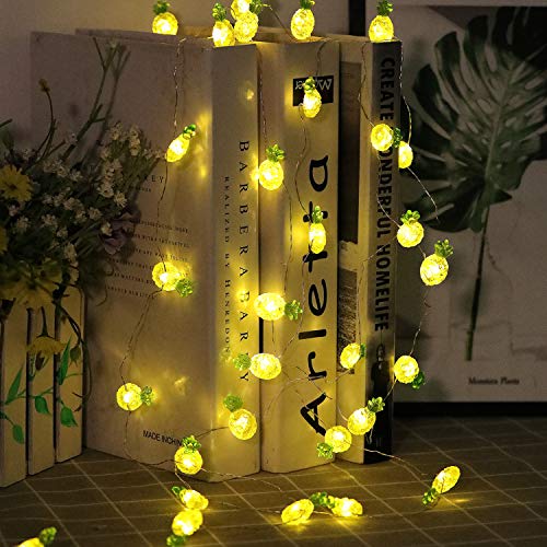Hdnicezm Solar Outdoor Pineapple String Lights, 15.8 Ft 30 Led Solar Pineapple Fairy Lights 3 Modes Copper Wire Lights Waterproof For Garden Patio Gate Yard Party Wedding Indoor Bedroom (Warm White) #TOP4