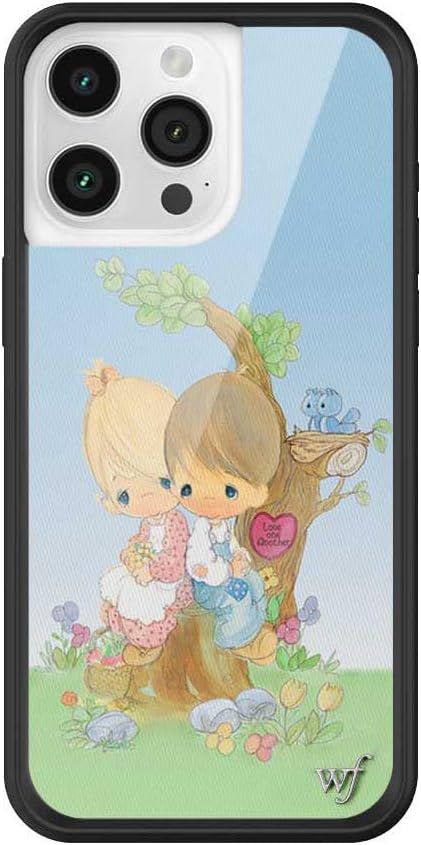 Wildflower Cases - Compatible with iPhone 15 Pro Max | Protective Black Bumper, 6.5ft Drop Test Certified, Women Owned Small Business | Spots Aesthetic Trendy Cute | Polka Dot - White & Black